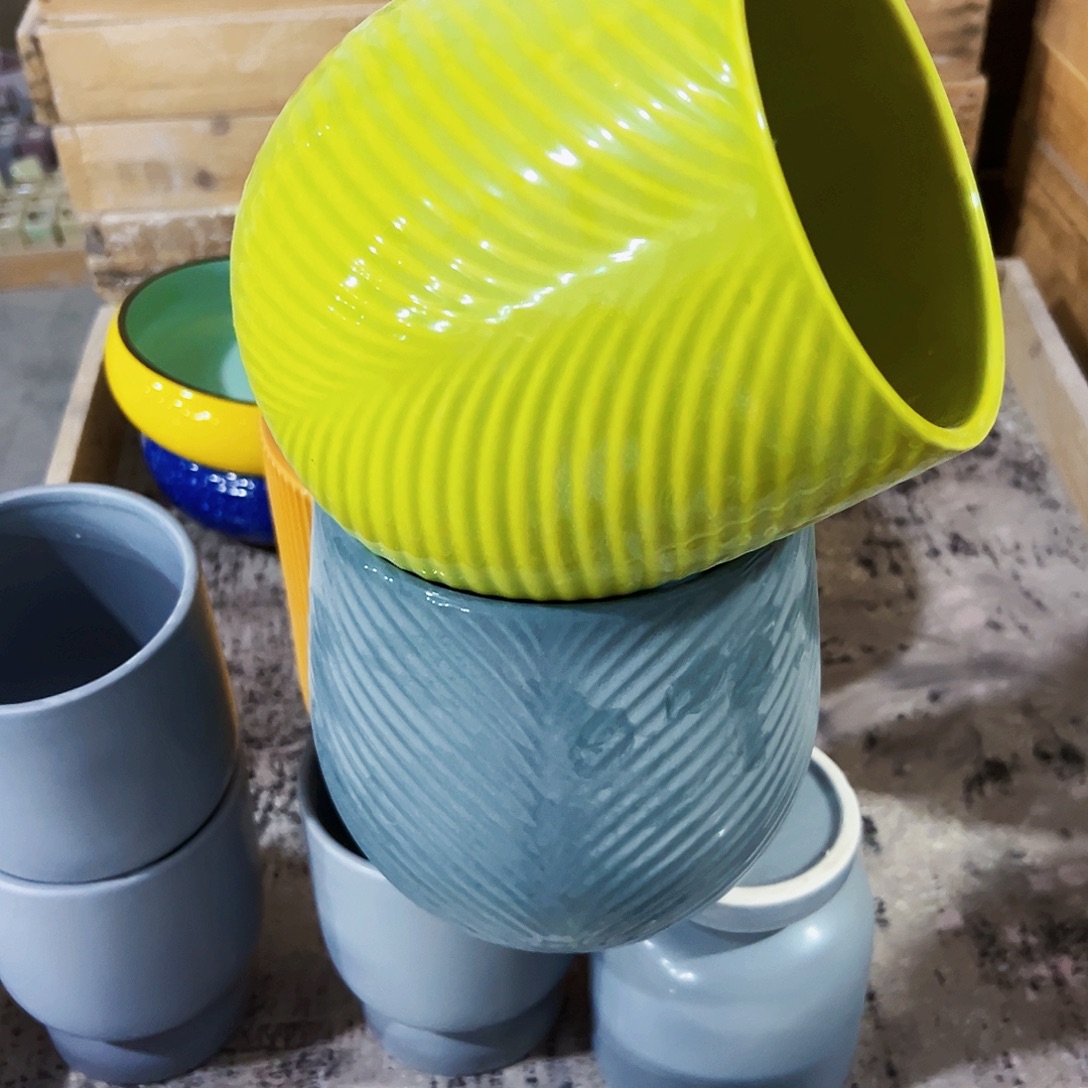 有孔外贸尾单陶瓷花盆凑单10米包邮