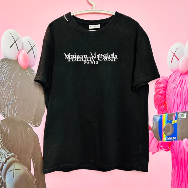 95新 Maison Margiela/梅森马吉拉 女士宽松短袖黑色s码 ysc0502