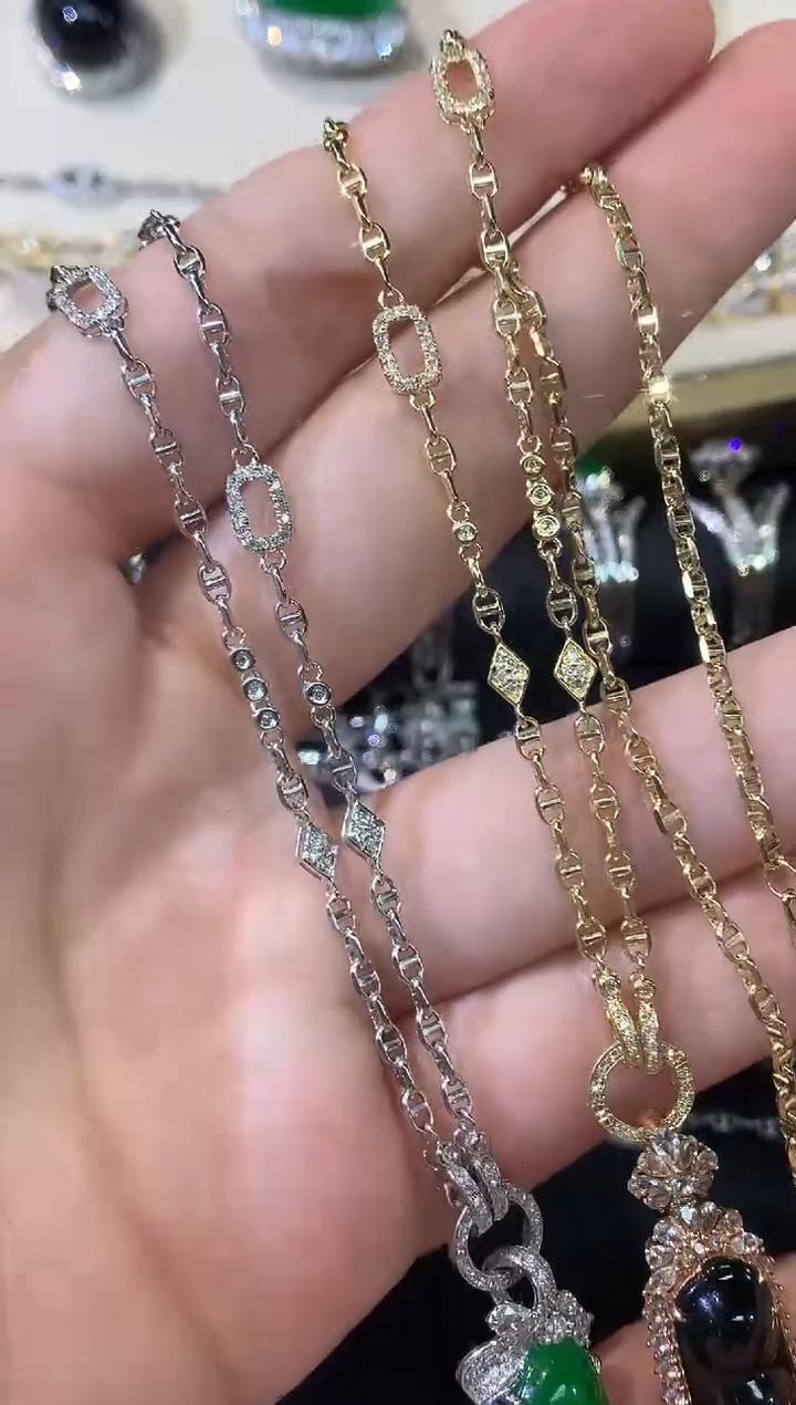 【猪鼻子项链】18K金钻石项链（不含吊坠）-多样性发其一|CS10|BZS2