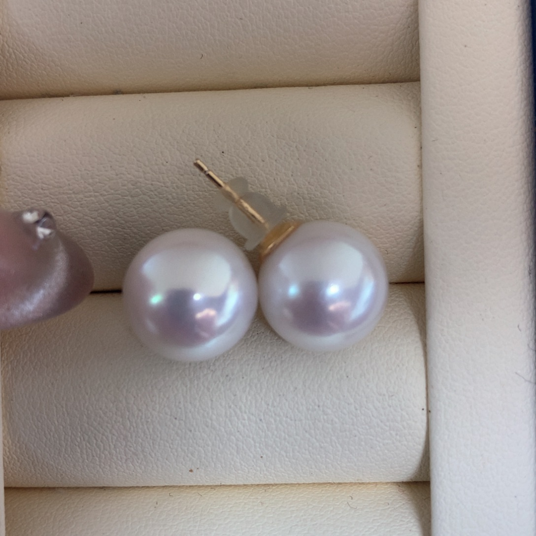 淡水珍珠耳饰银S925镶嵌