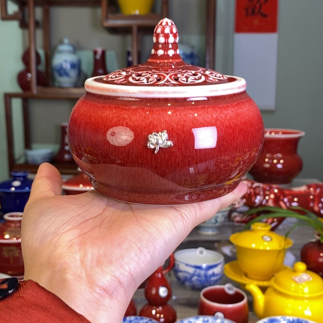 清欢雅玩原矿郎红香炉
