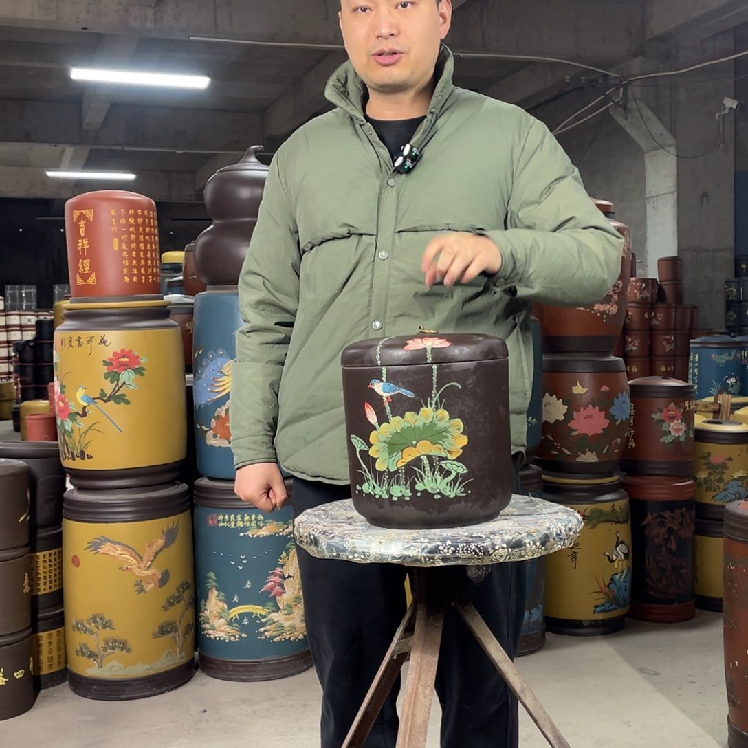 宜兴原矿紫砂茶叶罐