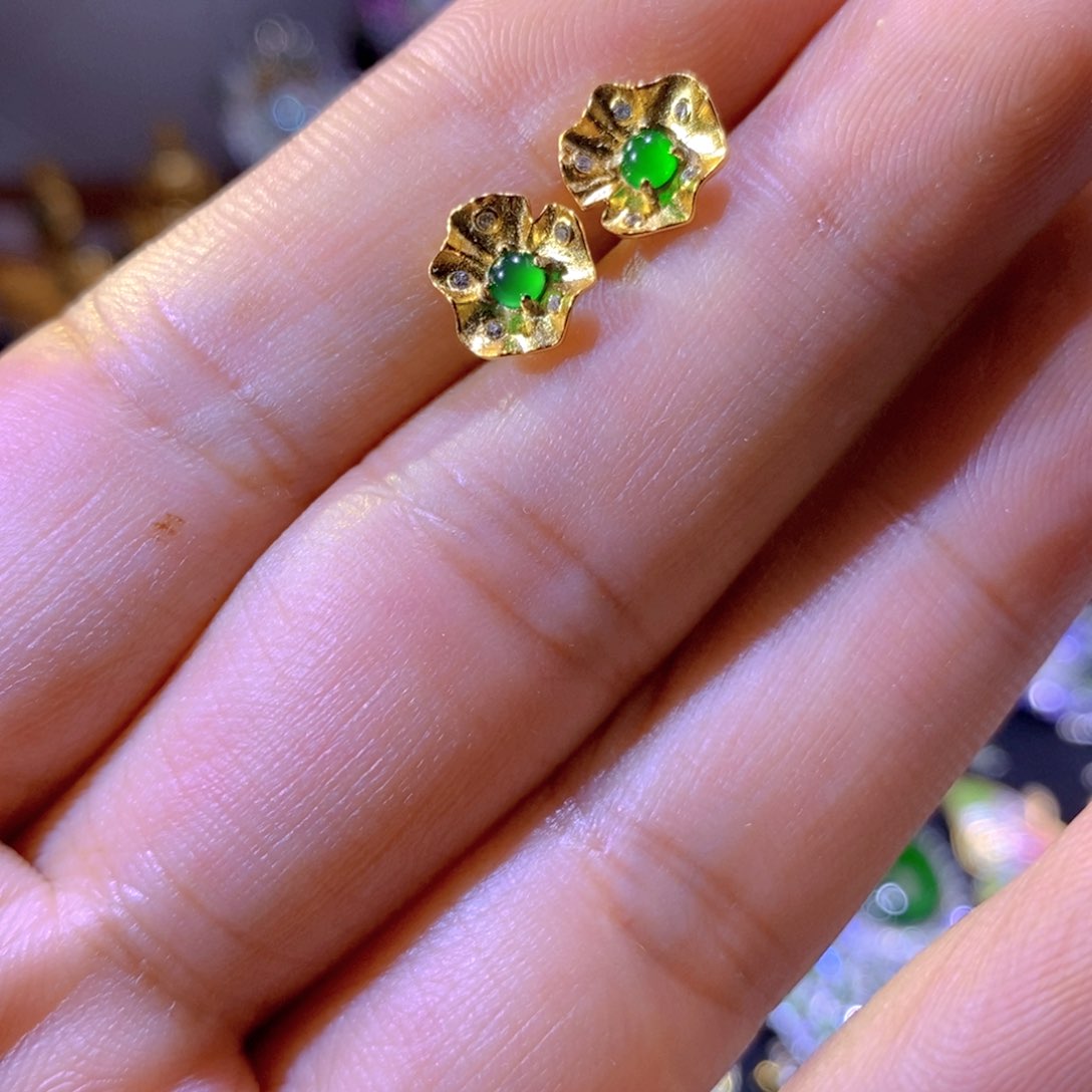 翡翠银S925镶嵌项圈天然翡翠