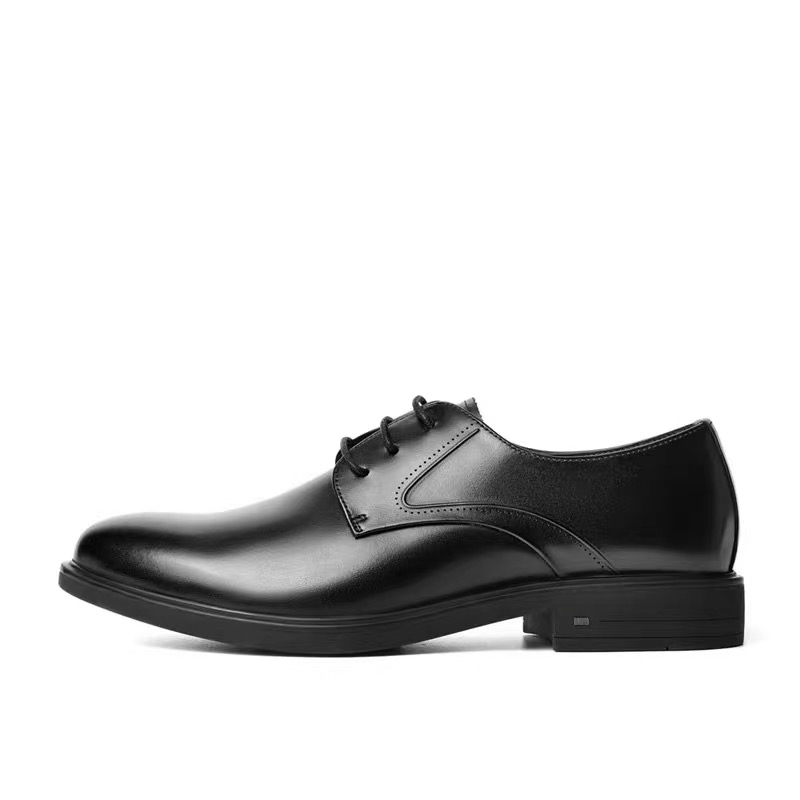 【表弟严选】C5684  黑色 高端真皮休闲商务男士浅口皮鞋