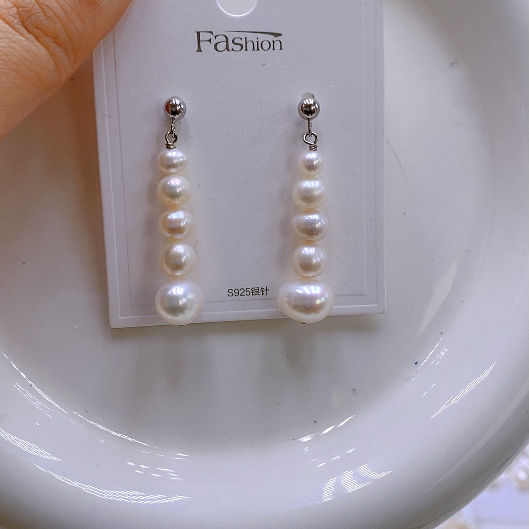 颈饰银S925镶嵌淡水珍珠