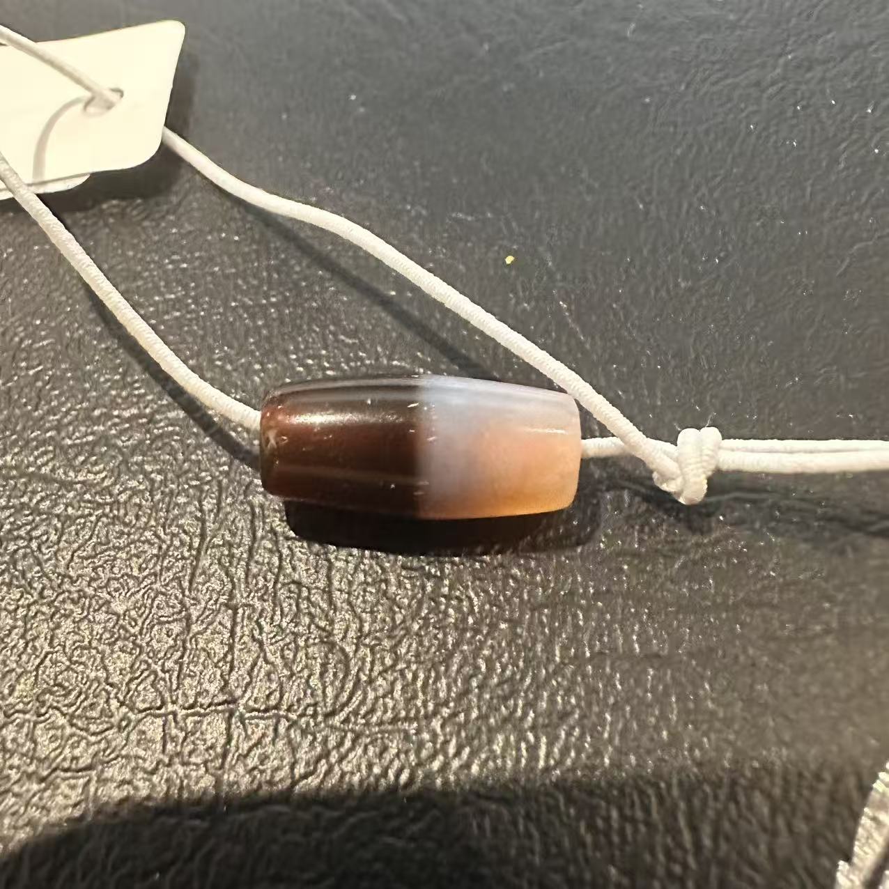 清代黑白玛瑙桶珠【文物宝库】AAJJ240708139