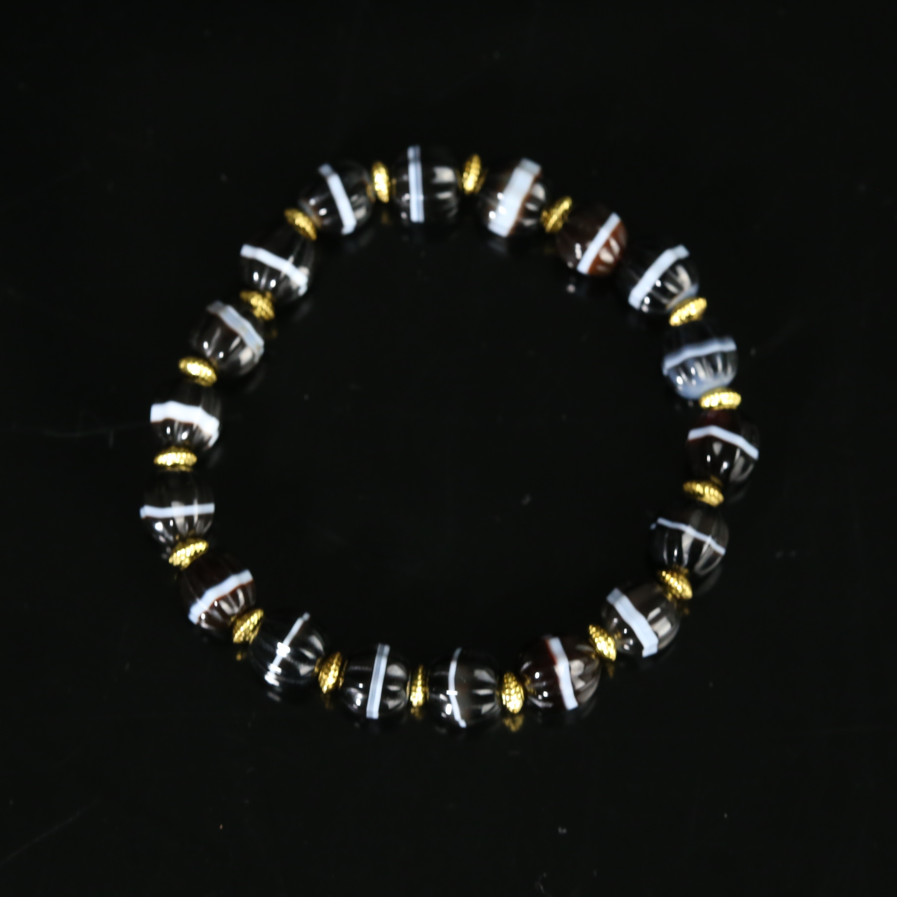 十九世纪瓜棱玛瑙药师珠【华豫之门】AJD2512051007