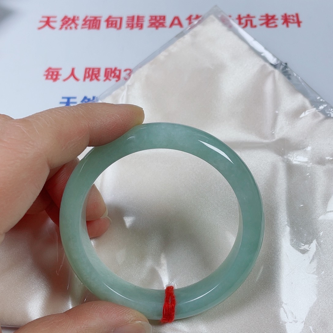翡翠未镶嵌手镯天然翡翠手镯54.7