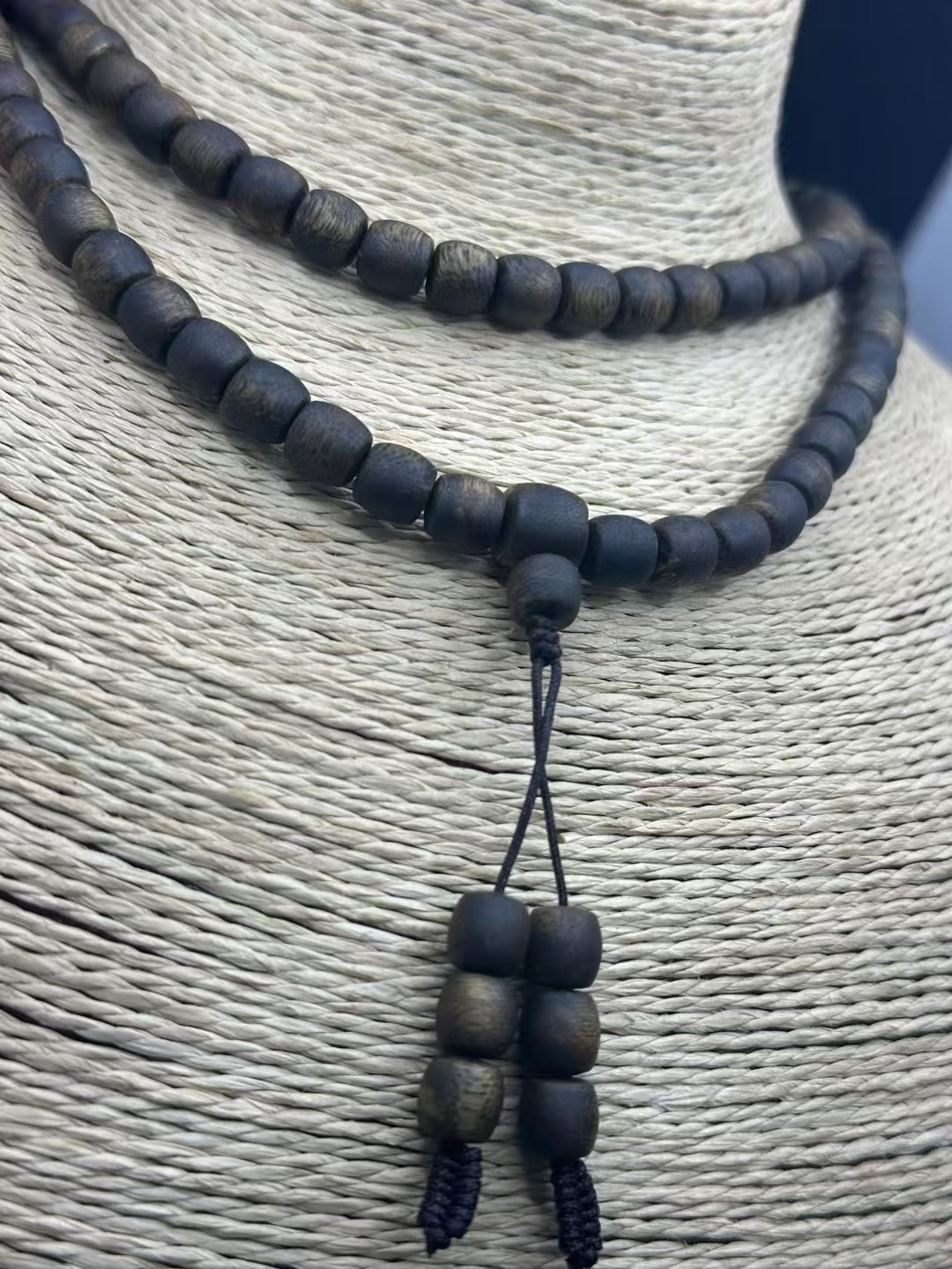 沉香沉水古珠多圆手串