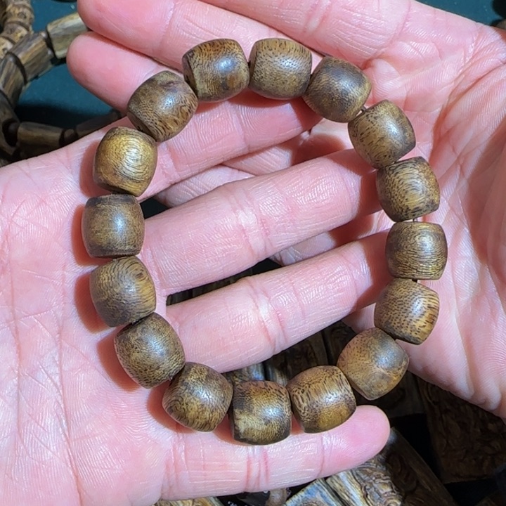 沉香手串老料鼓珠单圈1.3高货14克➕