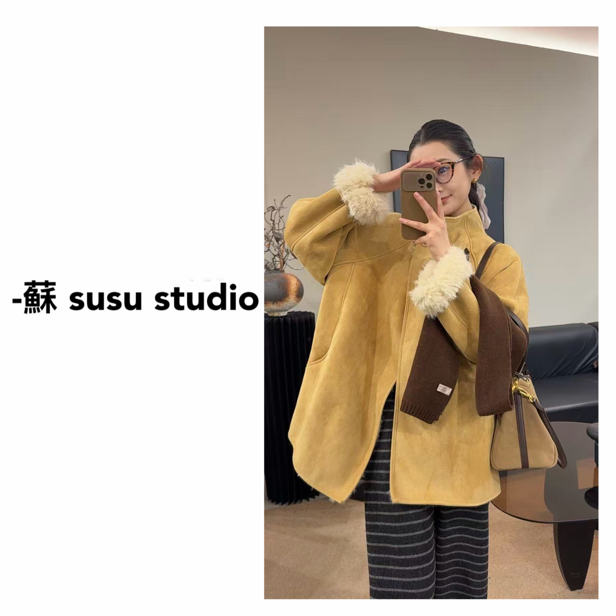 KF25113  A3冬季新款时尚宽松羊羔毛外套