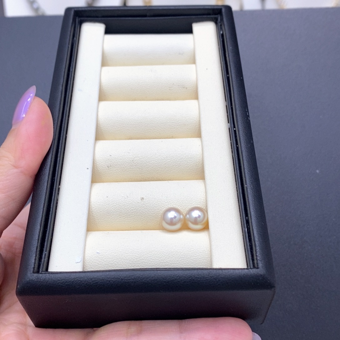 小***V海水珍珠Ak裸珠素钉未镶嵌福利 8mm 不退换 利