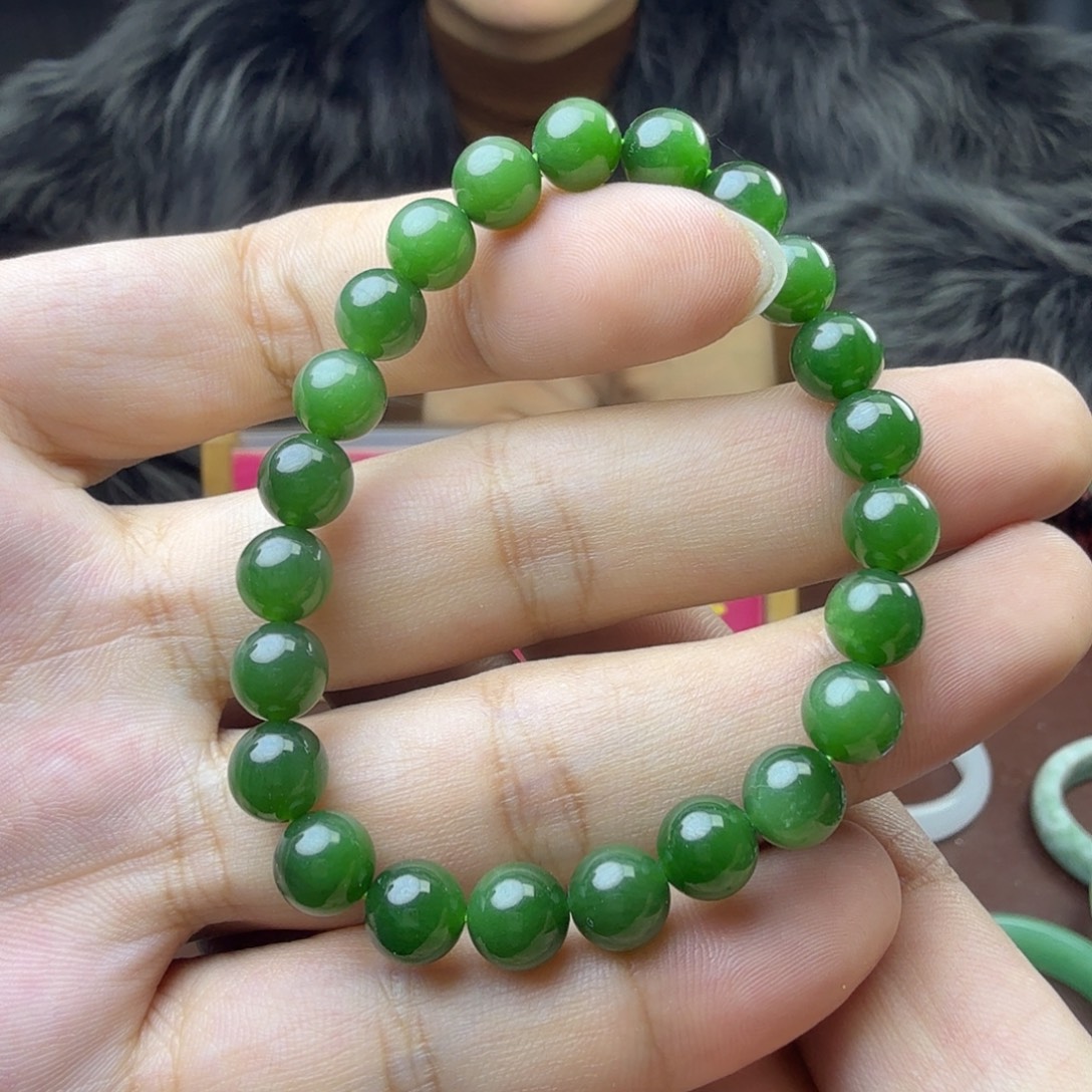 和田玉未镶嵌手串精品和田玉碧玉手串