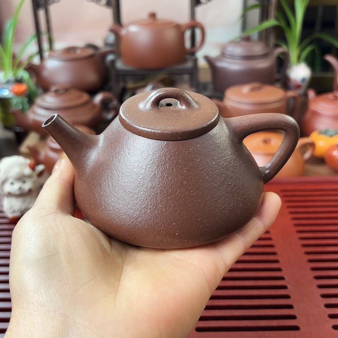 茶壶紫砂子冶石瓢紫泥200cc