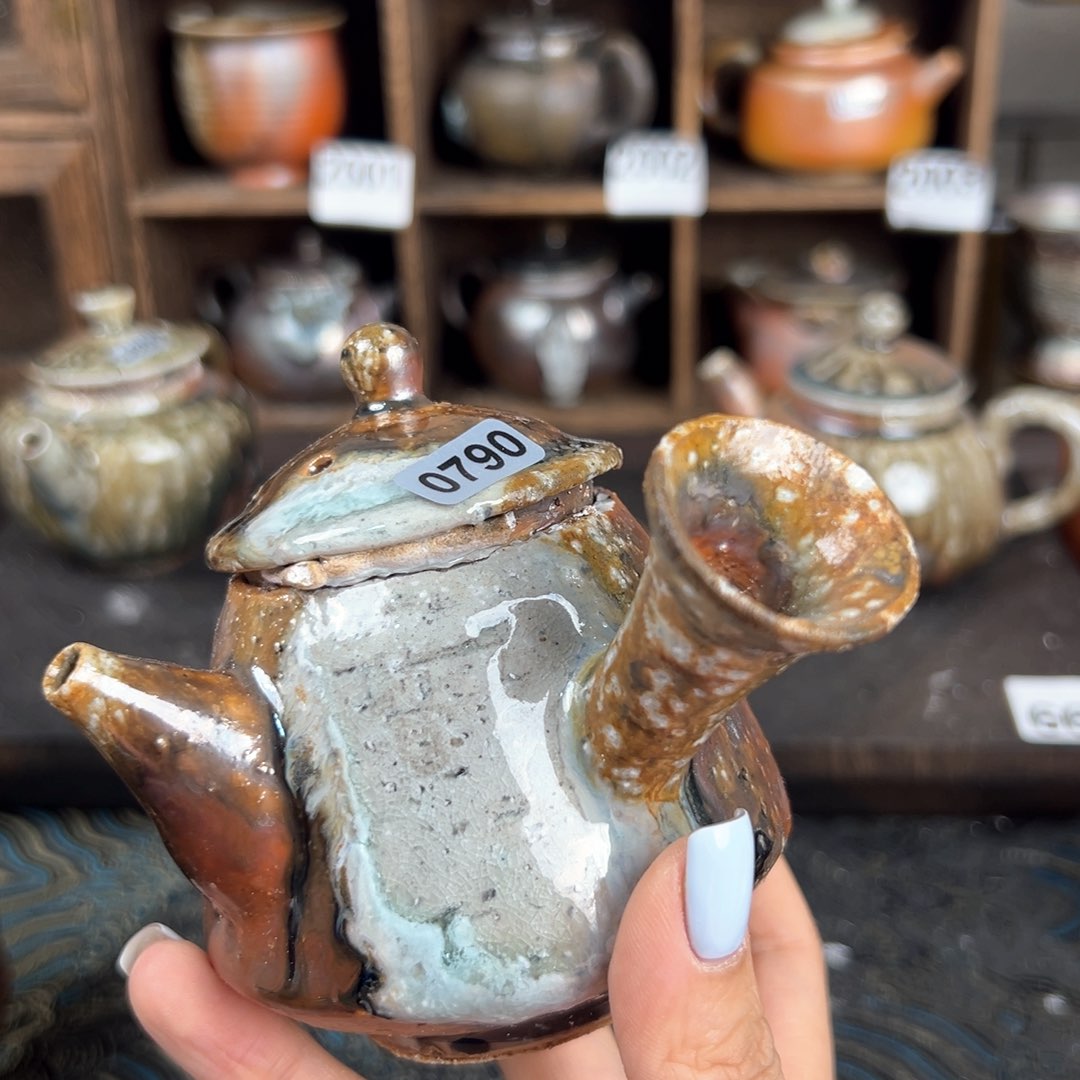 杯柴烧茶器粗陶壶