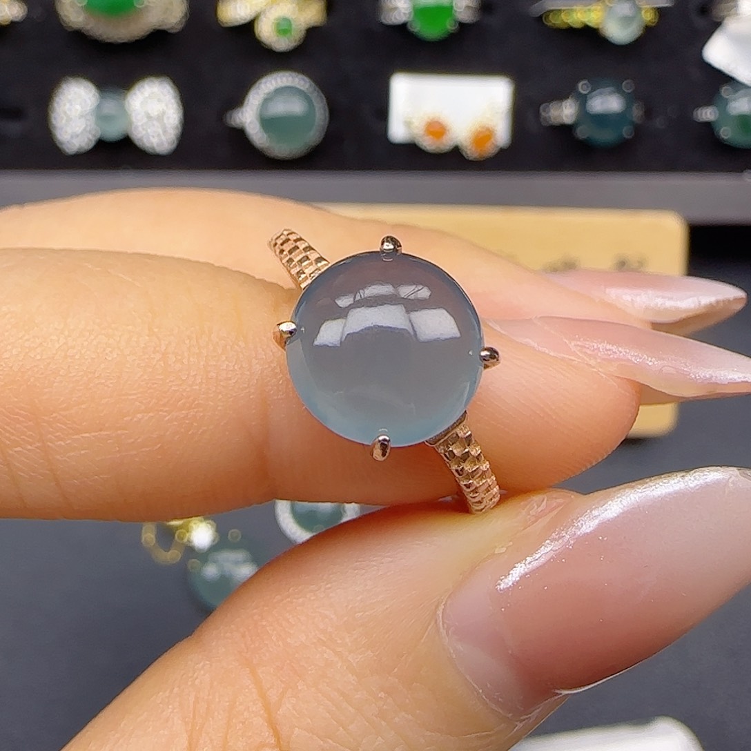 银S925镶嵌戒指翡翠