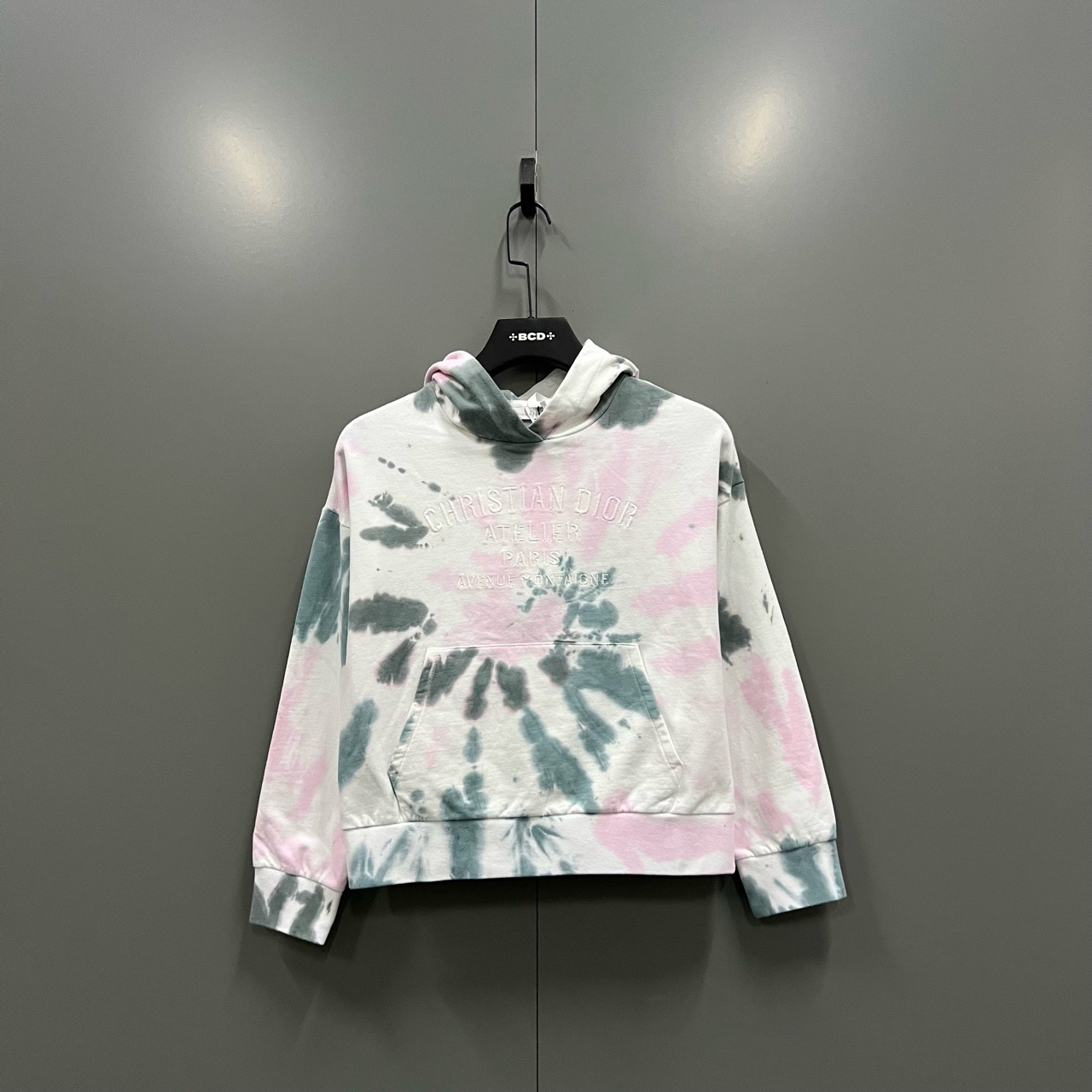 95新 DIOR/迪奥 (ll) 迪奥 扎染刺绣logo帽衫 12码