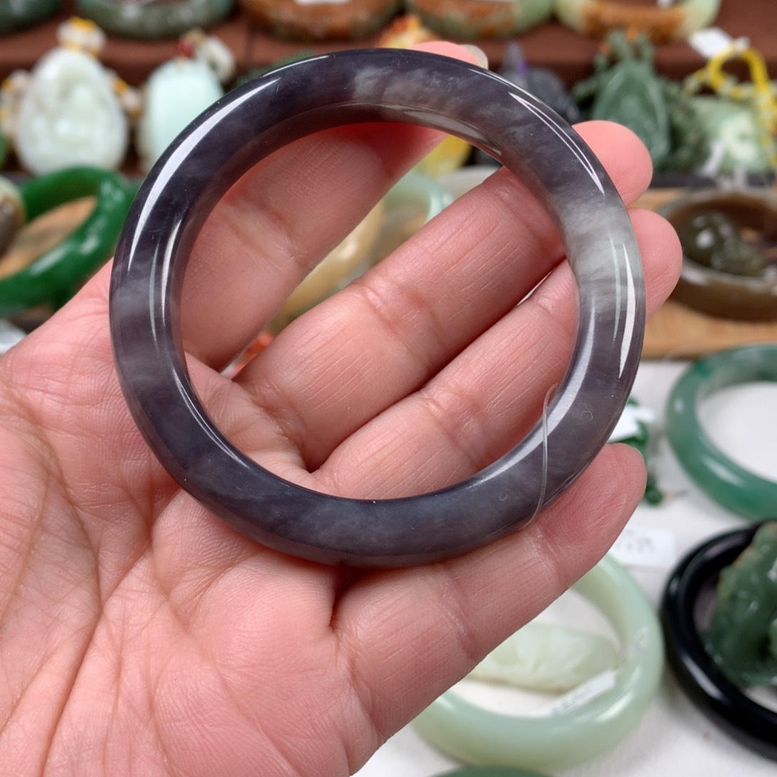 和田玉手镯未镶嵌53_54口径