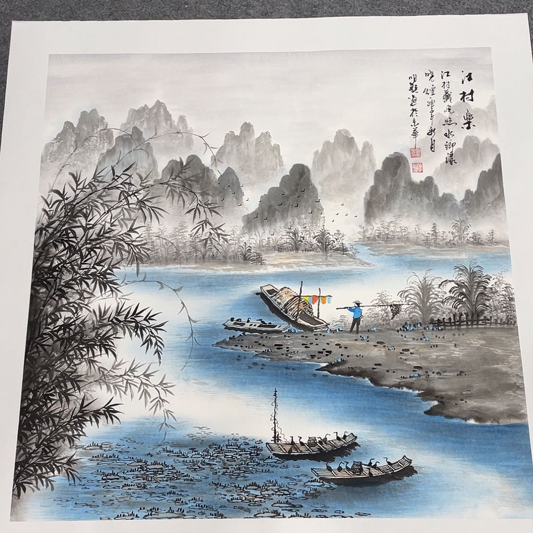 国画今天上午国画作品展示