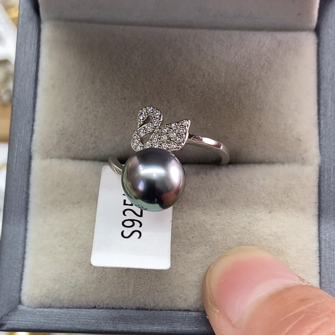 海水珍珠银S925镶嵌戒指