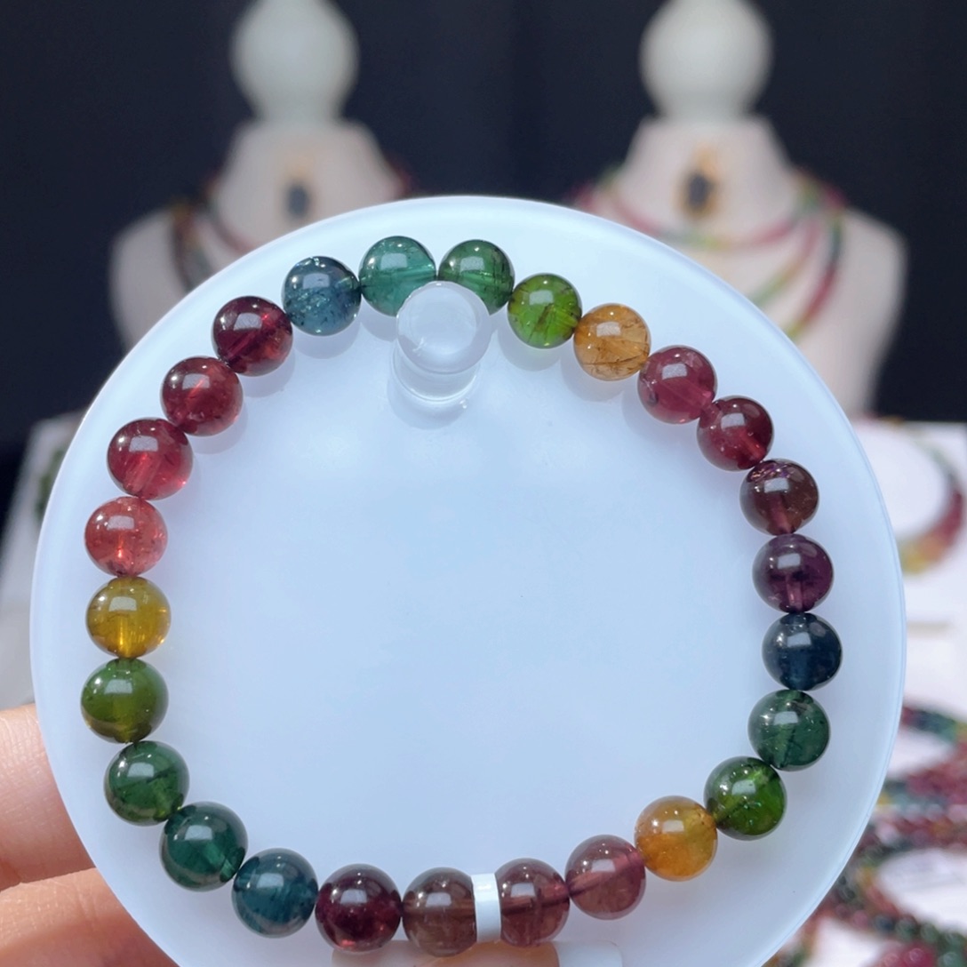 未镶嵌手串碧玺7.2mm±