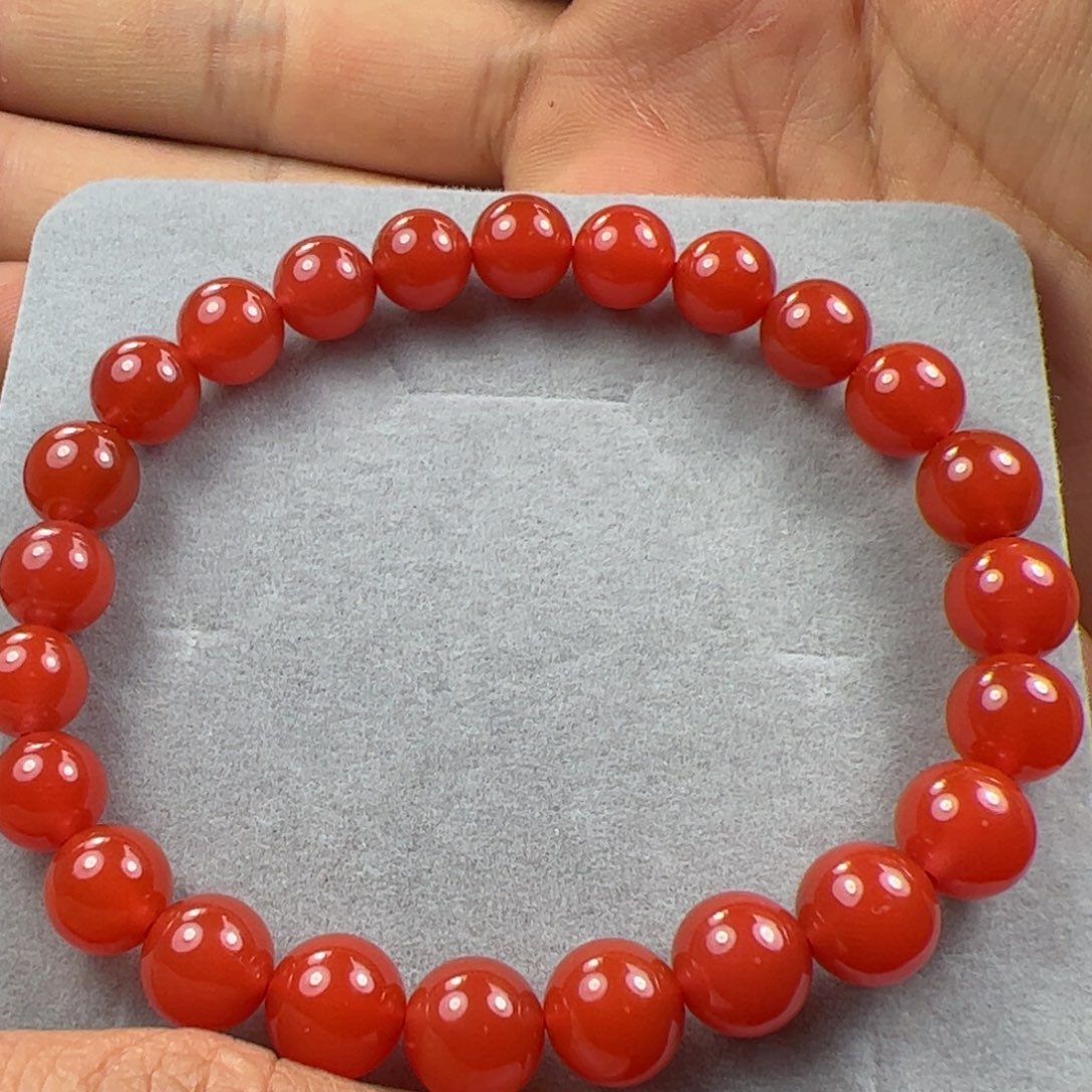 南红玛瑙手串未镶嵌
