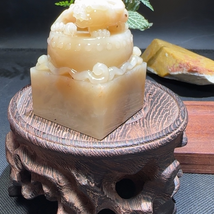 寿山石福集福寿山石印章