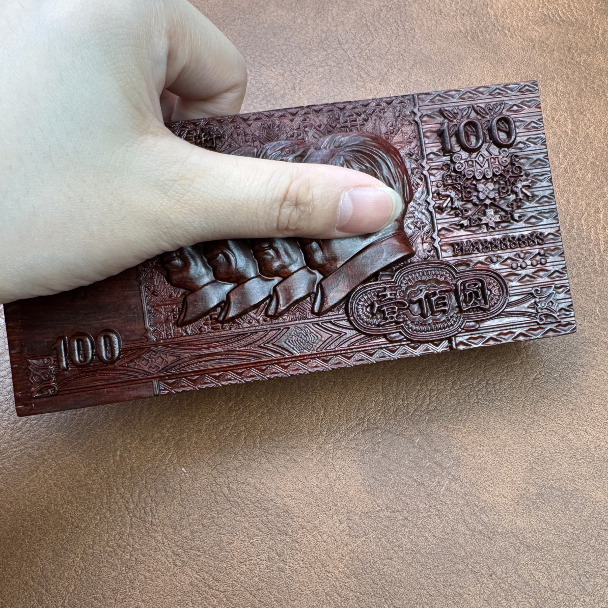 紫檀木雕老款家居摆件1.2厚