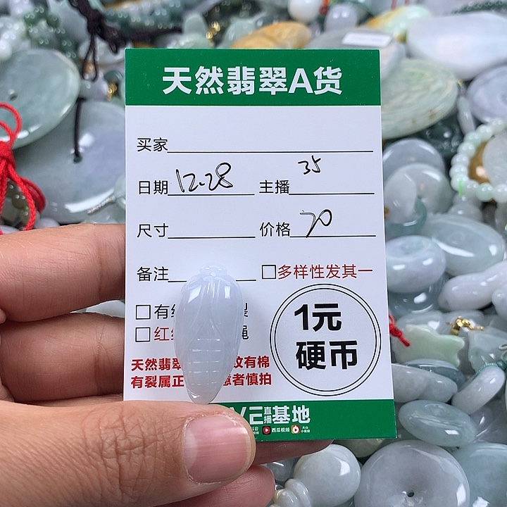 翡翠未镶嵌吊坠(不含链)