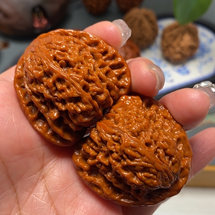 文玩核桃把件42全南江石