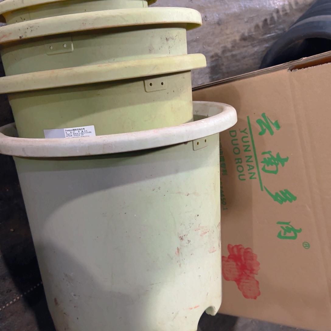 塑料果绿色厚花盆大口径组合4个