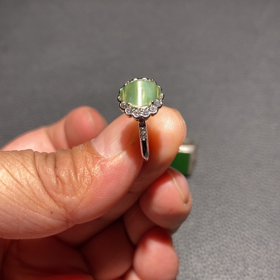 和田玉（碧玉）戒指未镶嵌