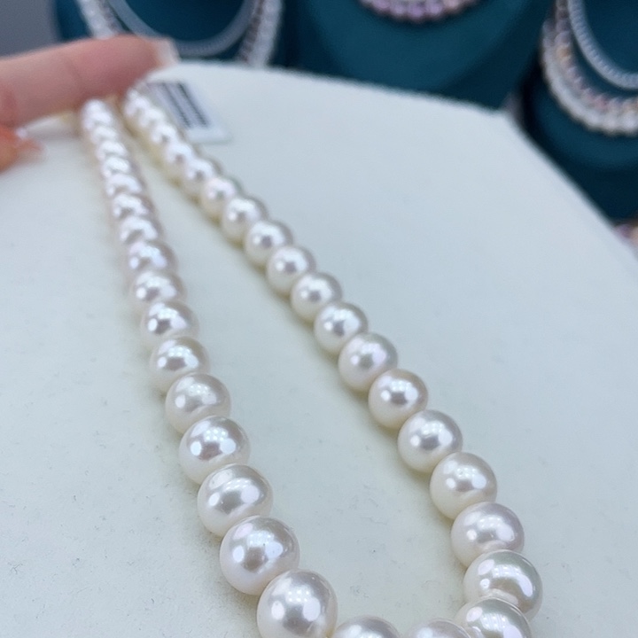 淡水珍珠颈饰银S925镶嵌10➕炫彩