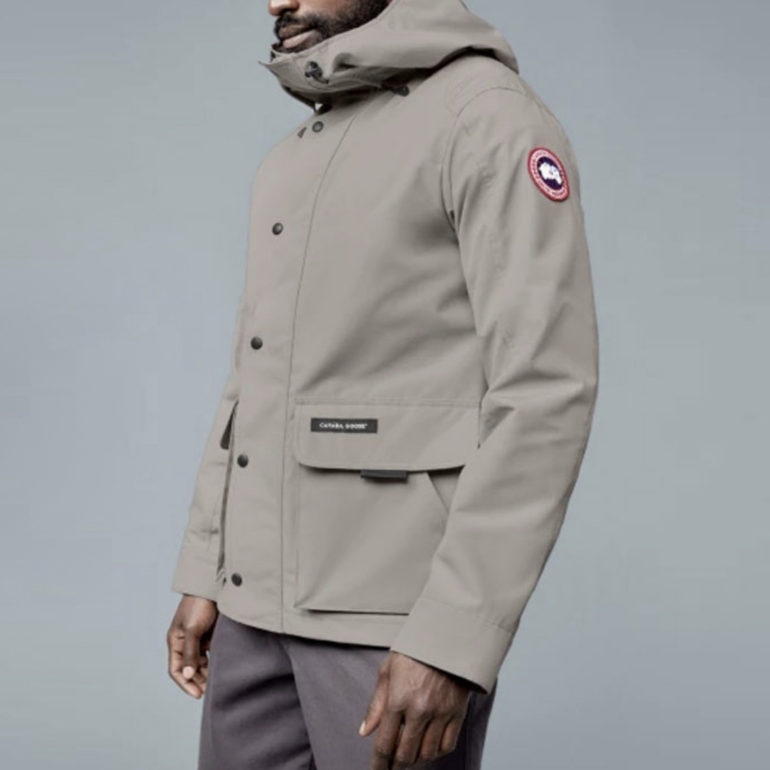 未使用 CANADA GOOSE 未使用加拿大鹅 纯色连帽轻薄单排扣夹克外