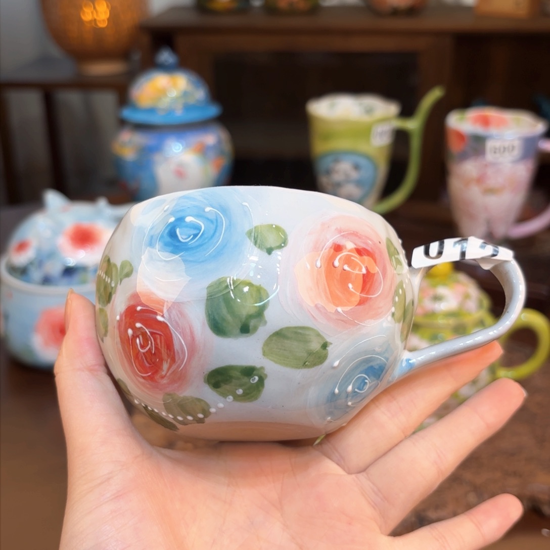 景德镇手绘高温釉下彩陶瓷茶具