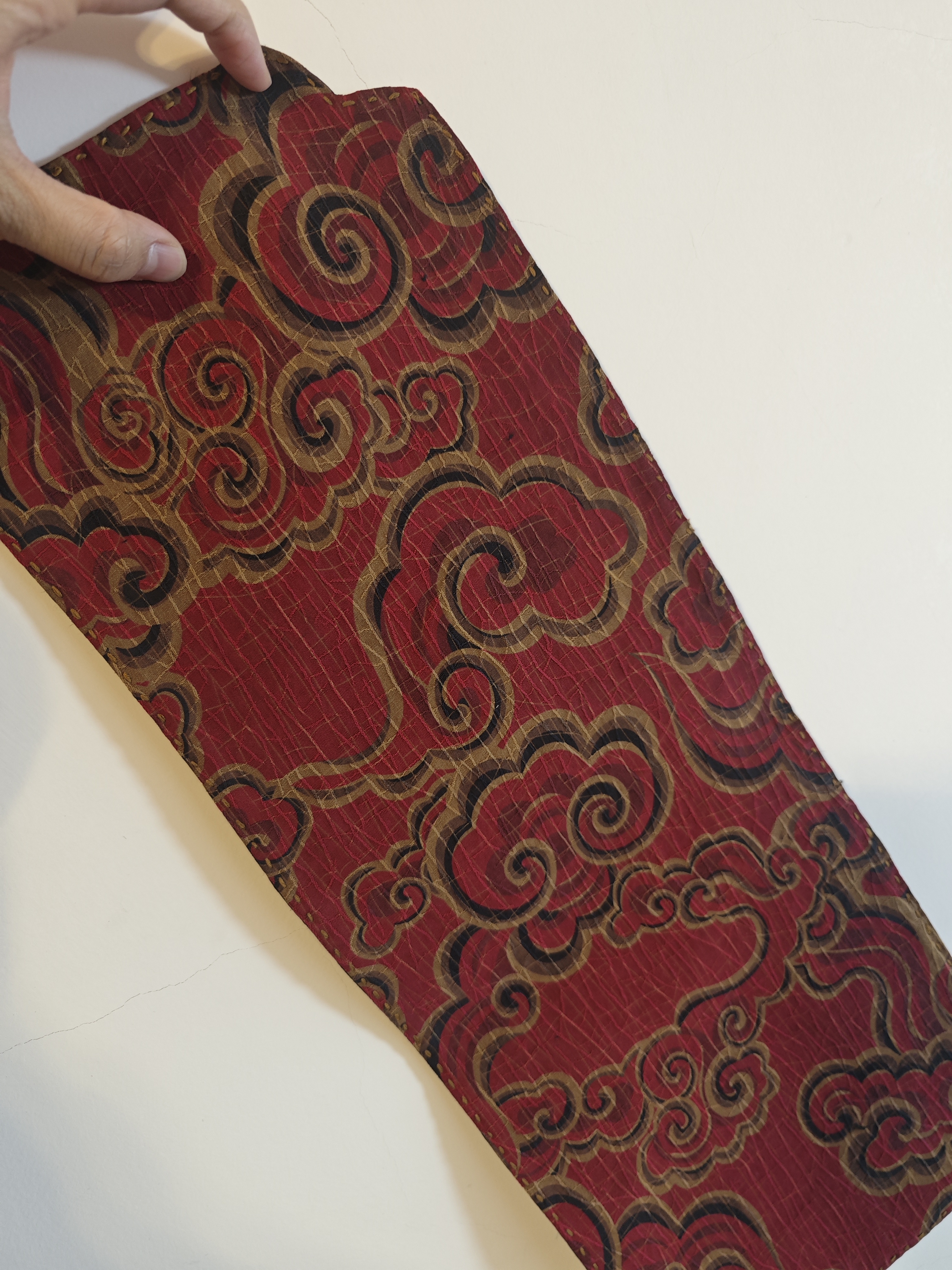 香云纱茶席（外婆手工缝制）（48cm *18cm）