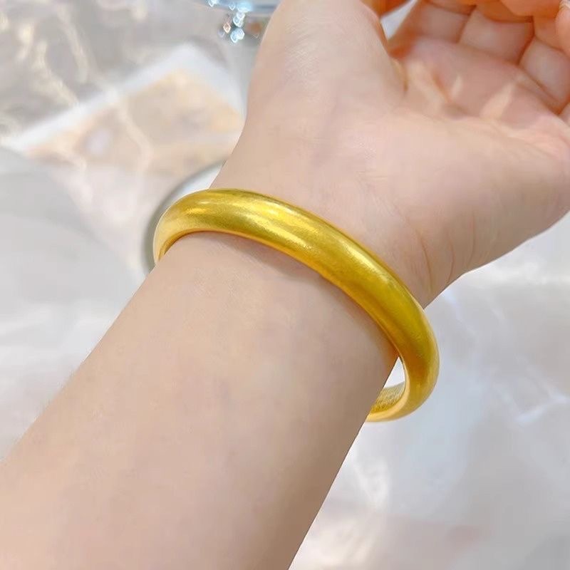 合金手镯 铜合金手镯 新中式泥鳅背素圈手镯 时尚气质百搭