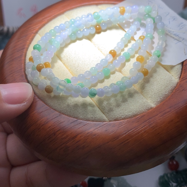 翡翠颈饰未镶嵌保真天然A货翡翠