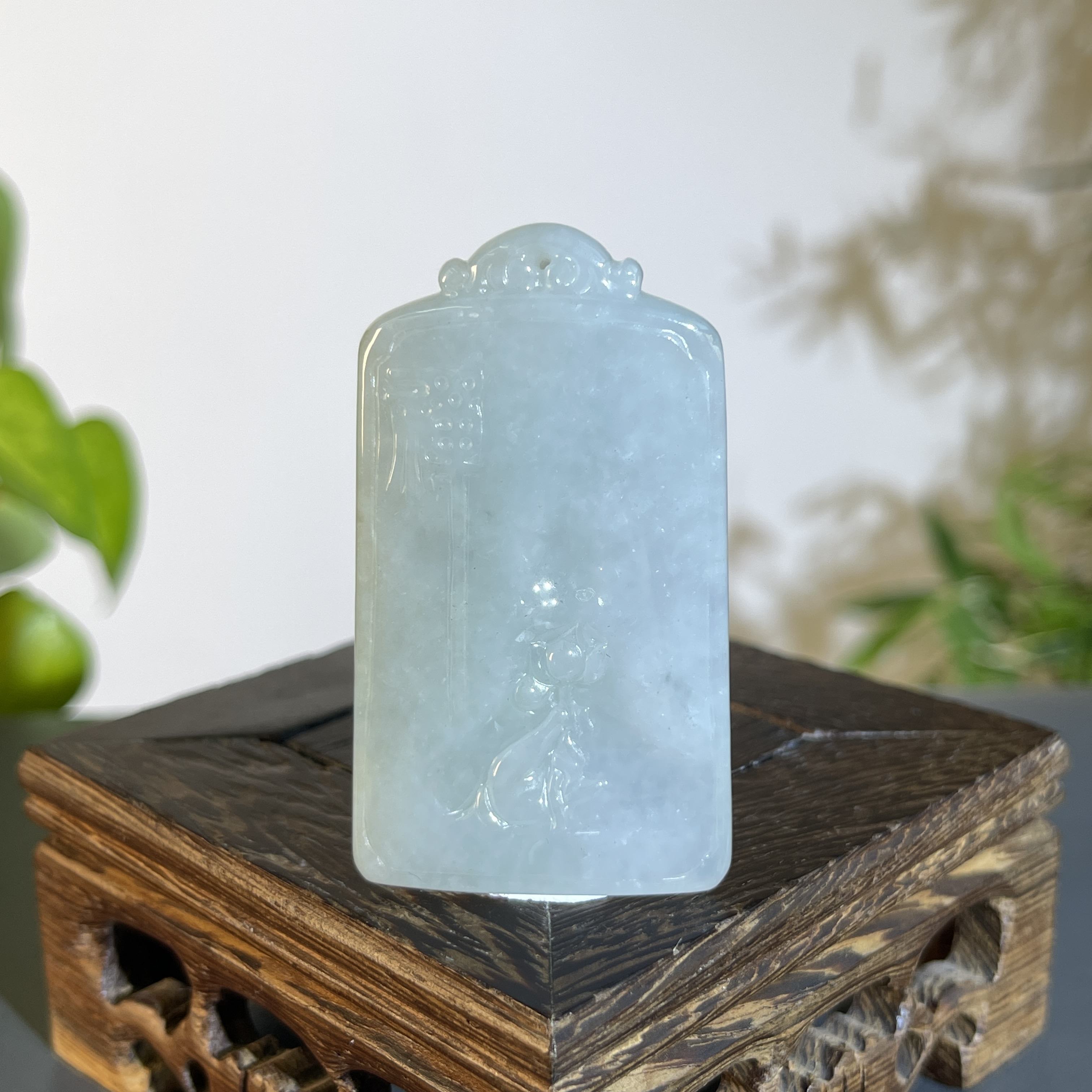 JCA15-28 天然缅甸翡翠A货 一品青莲