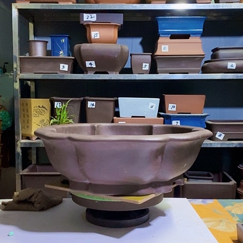 红陶宜兴紫砂花盆