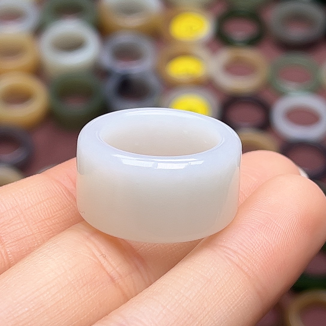 和田玉未镶嵌戒指17.9羊脂白