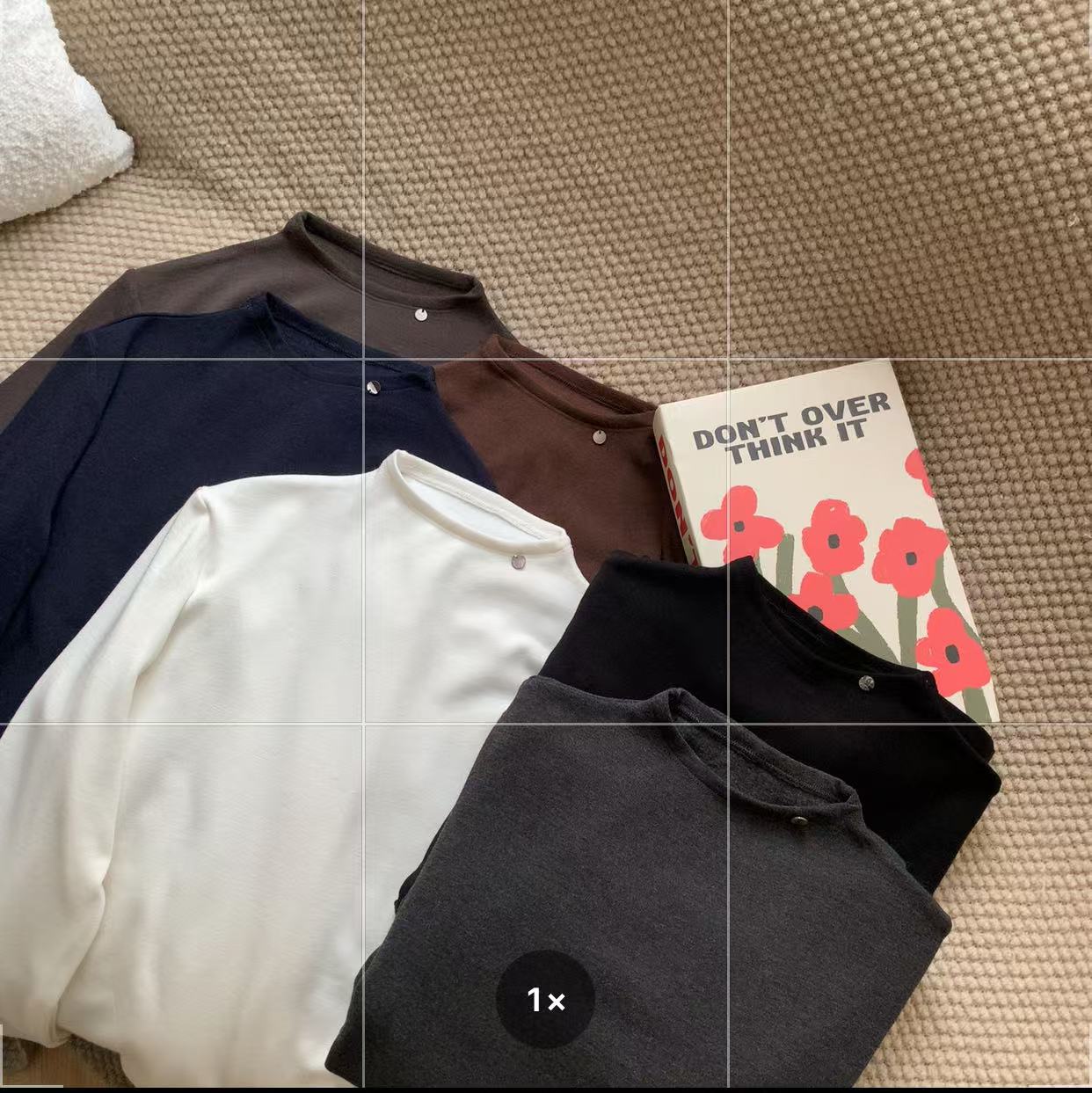 素心轻奢 2025新款立领加绒洋气修身显瘦休闲打底上衣15009