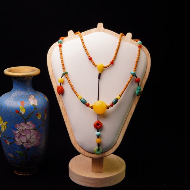 天然蜜蜡 多宝项链 高端配饰订制款