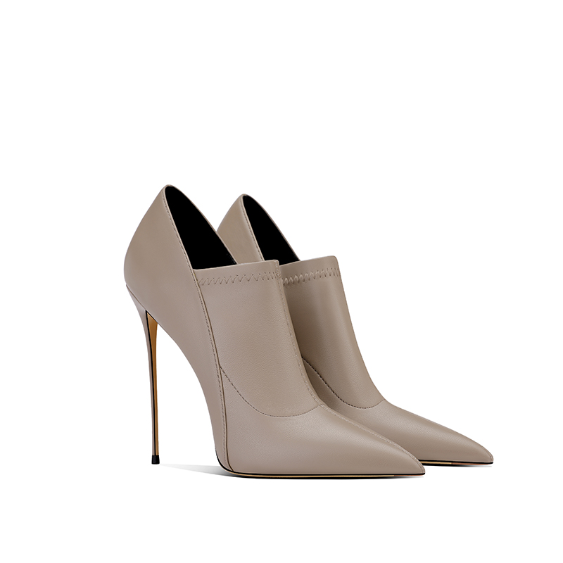 深口高跟2025春秋爆款洋气秋季新款气质尖头职业单鞋通勤百搭短靴