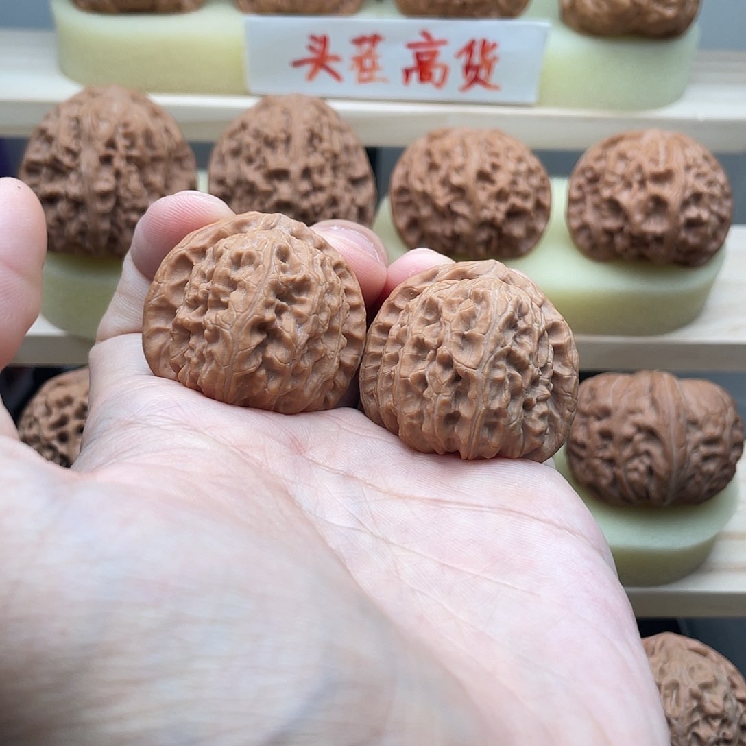 吊坠文玩核桃37全品三角白