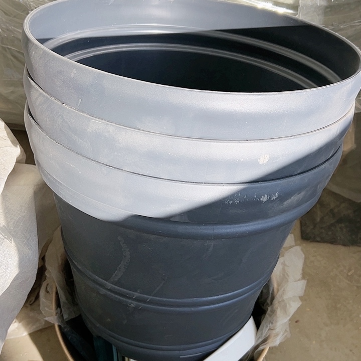 塑料罗马盆50口灰黑3个无托