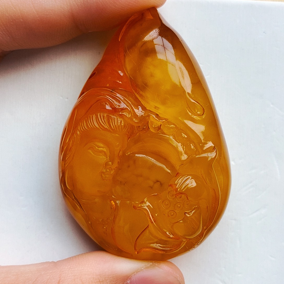 蜜蜡颈饰未镶嵌天然保真假一赔十36