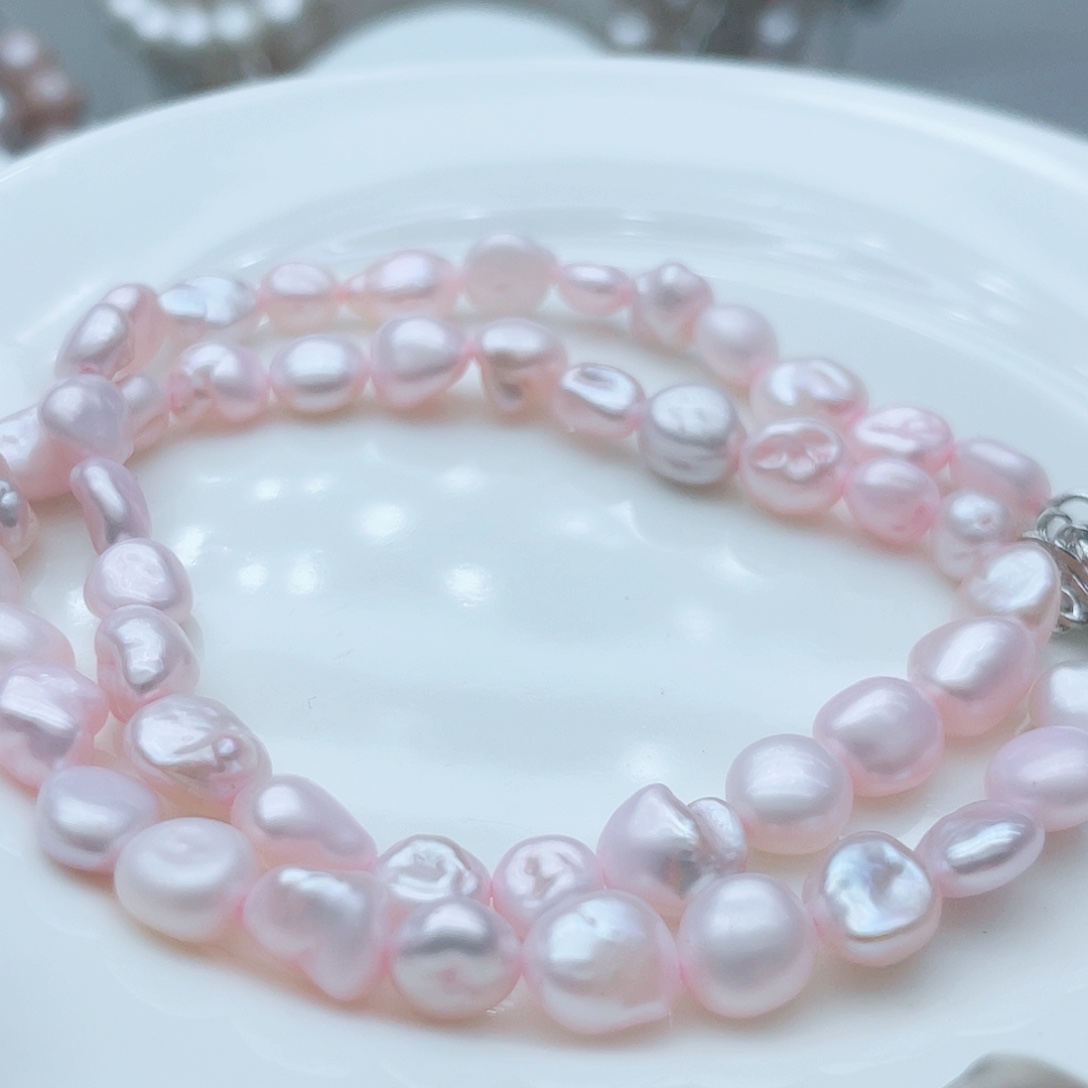 淡水珍珠颈饰钛钢