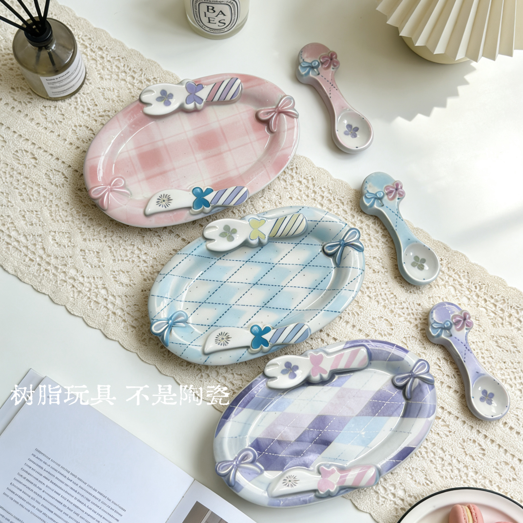 【三色套·盘】可乐定制树脂配件