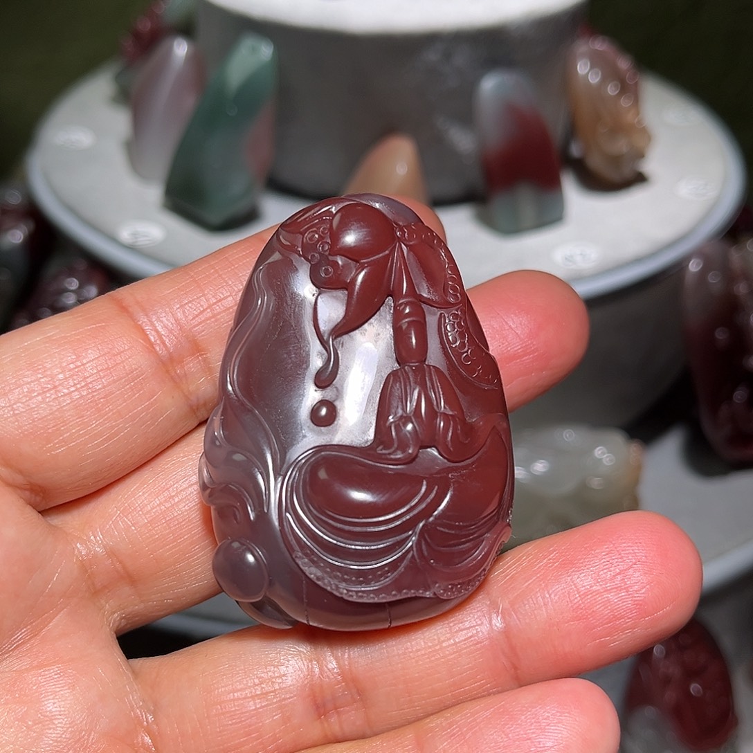 福***坤玛瑙/玉髓未镶嵌颈饰